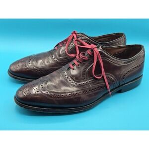 Allen Edmonds McAllister Shoes Burgundy Men Size 12 C Made USA Businessman Dress